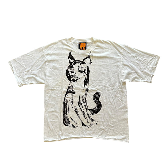 Spooky Cat 1/1 White Tee (Size L)