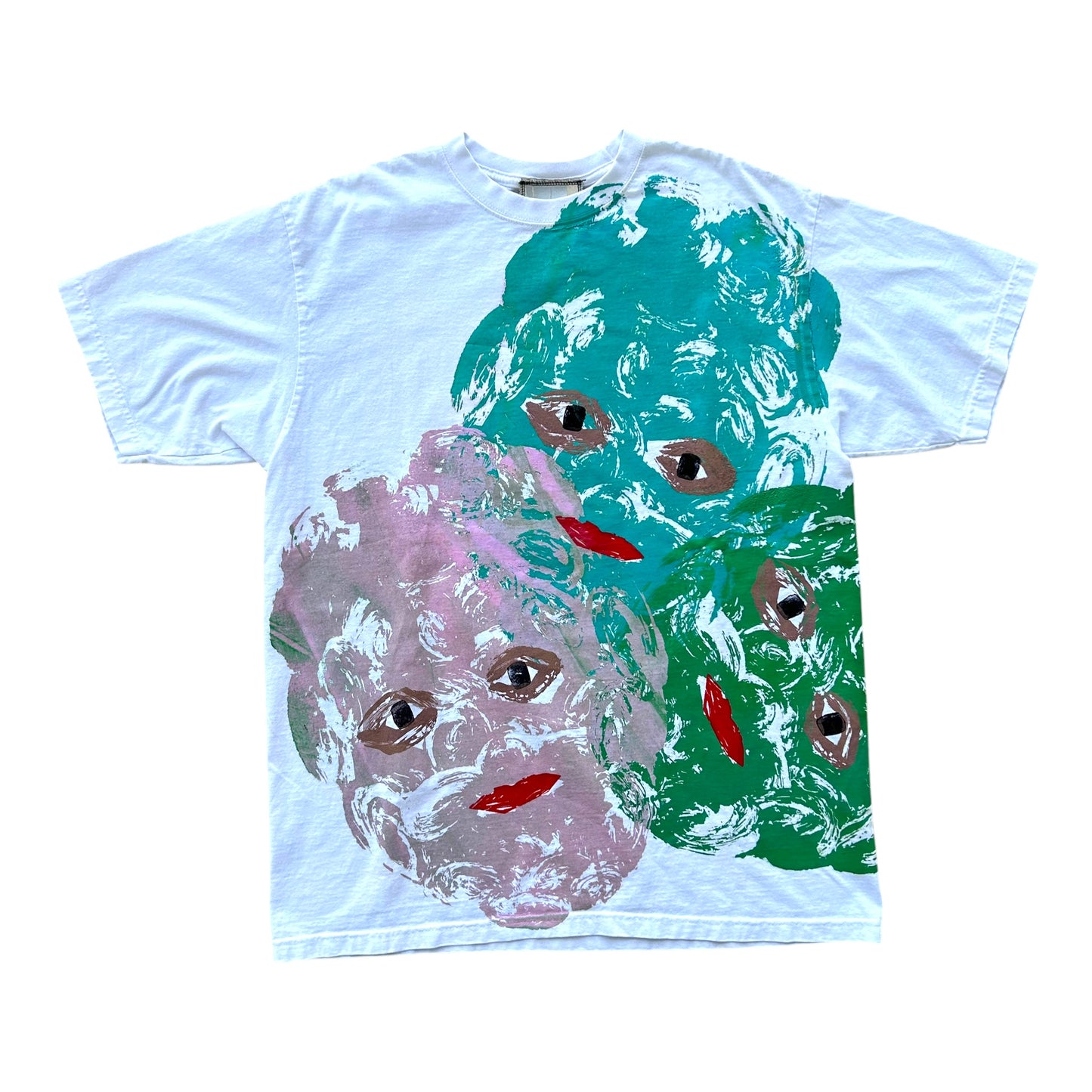 Plastered Face 1/1 White T-shirt (Size XXL)