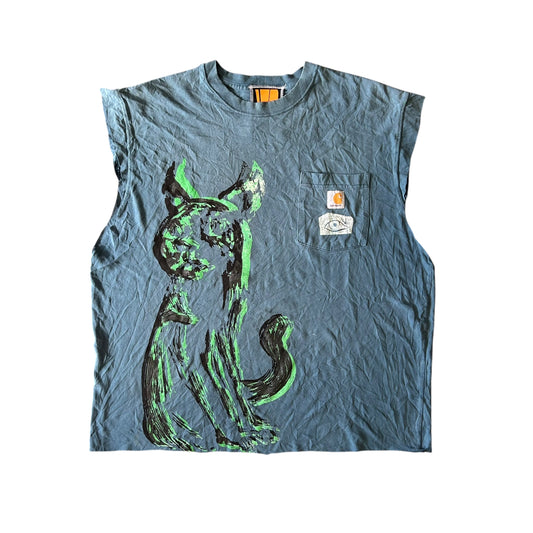 Spooky Cat 1/1 Blue Tank Top (Size L)