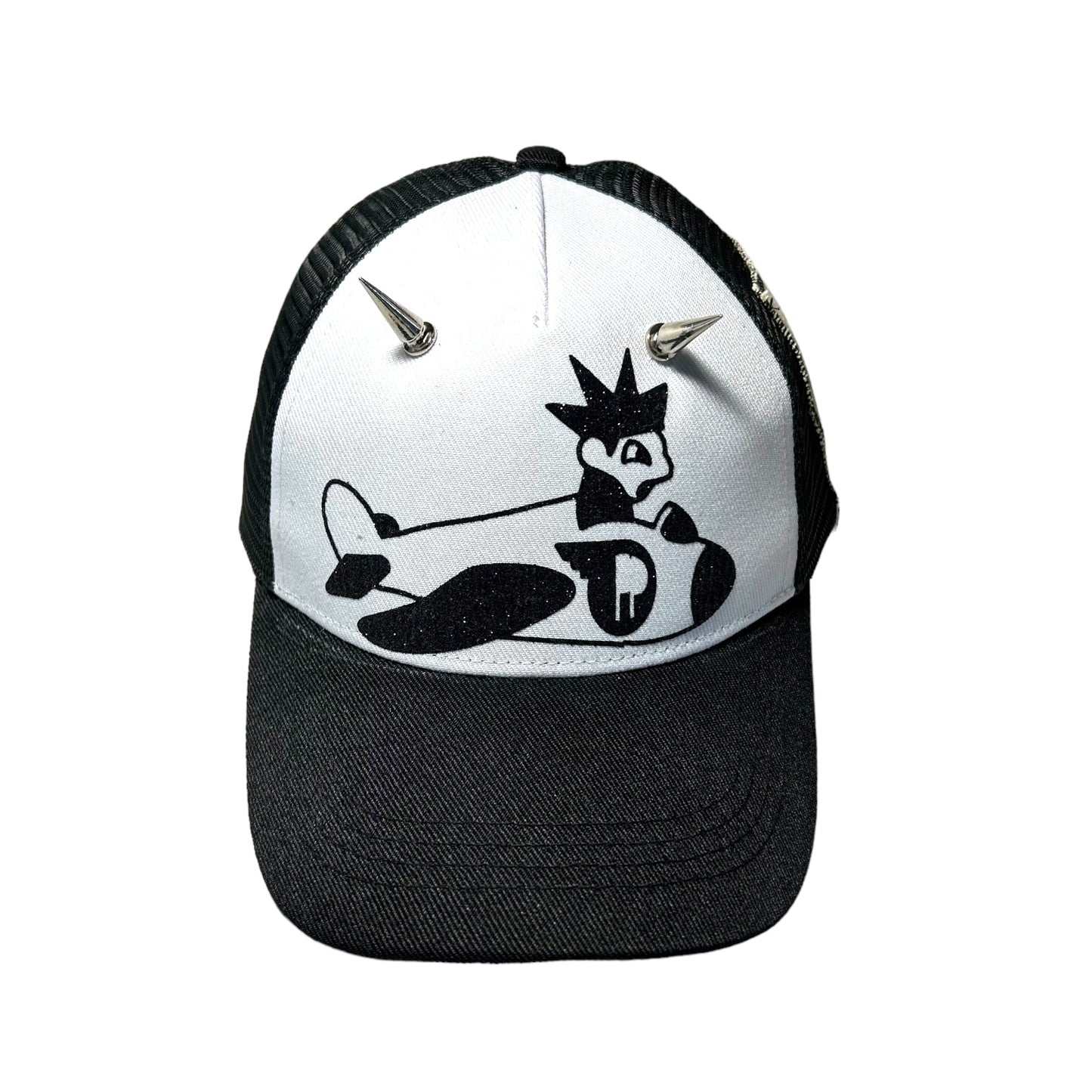 1/1 Cartoon Airplane Trucker Hat Spiked Horns