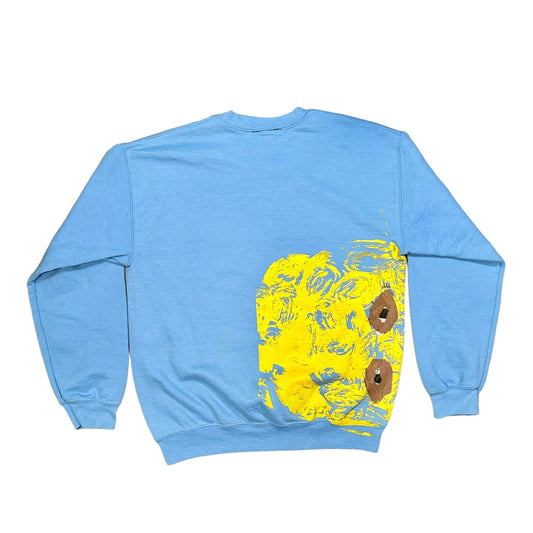 Plastered Face 1/1 Light Blue Sweater (Size M)