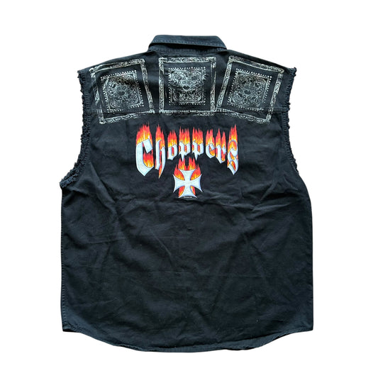 Skelly 1/2 Black Vest (Size XXL)