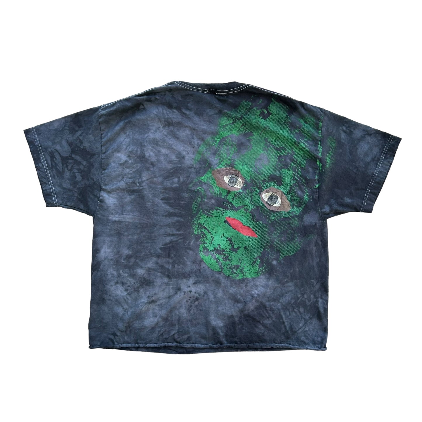 Plastered Face 1/1 Black Dyed T-shirt (Size L)