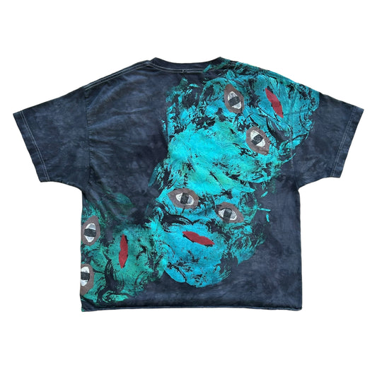 Plastered Face 1/1 Black Dyed TShirt (Size L)